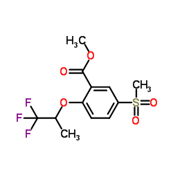 5-Methylsulfonyl-2-(2,2,2-trifluoro-1-Methylethoxy)benzoic acid Methyl ester Structure