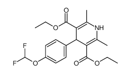 diethyl 4-[4-(difluoromethoxy)phenyl]-2,6-dimethyl-1,4-dihydropyridine-3,5-dicarboxylate Structure