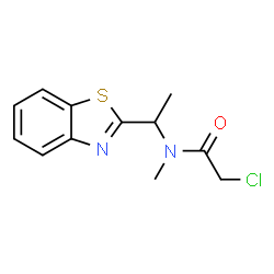 N-[1-(1-,1,3-苯并噻唑-2-基)乙基]-2-氯-N-甲基乙酰胺结构式