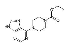 1-Piperazinecarboxylic acid, 4-(1H-purin-6-yl)-, ethyl ester结构式