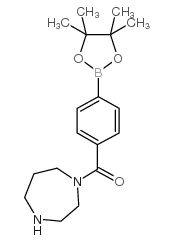 [1,4]DIAZEPAN-1-YL-[4-(4,4,5,5-TETRAMETHYL-[1,3,2]DIOXABOROLAN-2-YL)-PHENYL]-METHANONE结构式