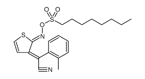 2-methyl-alpha-(2-(((octylsulfonyl)oxy)imino)-3(2H)-thienylidene)-Benzeneacetonitrile structure