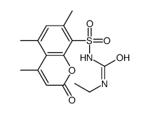 1-ethyl-3-(4,5,7-trimethyl-2-oxochromen-8-yl)sulfonylurea结构式