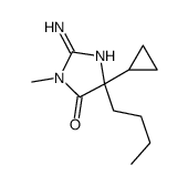 2-amino-5-butyl-5-cyclopropyl-3-methylimidazol-4-one Structure