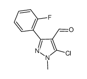 5-CHLORO-3-(2-FLUOROPHENYL)-1-METHYL-1H-PYRAZOLE-4-CARBOXALDEHYDE结构式