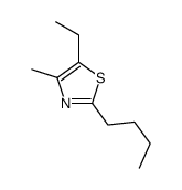 2-butyl-5-ethyl-4-methyl-1,3-thiazole结构式