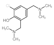 2-chloro-4,6-bis(dimethylaminomethyl)phenol structure