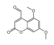 5,7-dimethoxy-2-oxochromene-4-carbaldehyde Structure