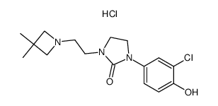 1-(3-Chloro-4-hydroxyphenyl)-3-[2-(3,3-dimethylazetidin-1-yl)ethyl]-2-imidazolidone hydrochloride Structure