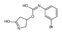 (5-oxopyrrolidin-3-yl) N-(3-bromophenyl)carbamate结构式