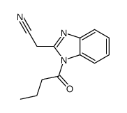 2-(1-butanoylbenzimidazol-2-yl)acetonitrile Structure
