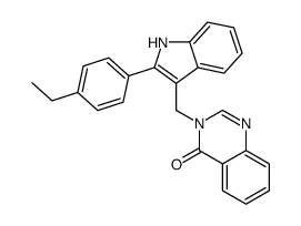 3-[[2-(4-ethylphenyl)-1H-indol-3-yl]methyl]quinazolin-4-one结构式