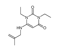 1,3-diethyl-6-(β-methylallyl)aminouracil结构式