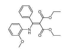 2-[(2-methoxyphenylamino)phenylmethylene]malonic acid diethyl ester Structure