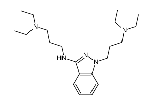 1-(3-diethylaminopropyl)-3-(3-diethylaminopropylamino)indazole结构式