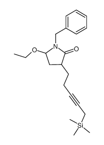 1-Benzyl-5-ethoxy-3-(5-trimethylsilanyl-pent-3-ynyl)-pyrrolidin-2-one结构式