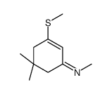 N,5,5-trimethyl-3-methylsulfanylcyclohex-2-en-1-imine结构式
