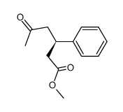 (R)-methyl 5-oxo-3-phenylhexanoate结构式