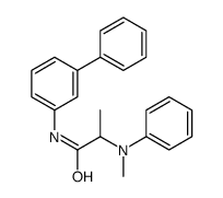 2-(N-methylanilino)-N-(3-phenylphenyl)propanamide结构式