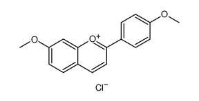 1-Benzopyrylium, 7-methoxy-2-(4-methoxyphenyl)-, chloride结构式