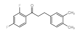 2',4'-DIFLUORO-3-(3,4-DIMETHYLPHENYL)PROPIOPHENONE结构式