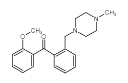 2-METHOXY-2'-(4-METHYLPIPERAZINOMETHYL) BENZOPHENONE结构式