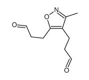 3-[3-methyl-5-(3-oxopropyl)-1,2-oxazol-4-yl]propanal Structure