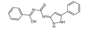 N-[(5-phenyl-1H-pyrazol-3-yl)carbamothioyl]benzamide结构式