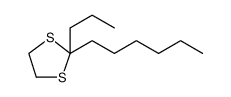 1,3-Dithiolane, 2-hexyl-2-propyl Structure