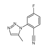 Benzonitrile, 4-fluoro-2-(5-methyl-1H-1,2,3-triazol-1-yl) Structure