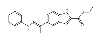 5-acetyl-2-ethoxycarbonylindole phenylhydrazone Structure