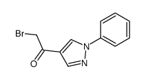 2-bromo-1-(1-phenylpyrazol-4-yl)ethanone Structure