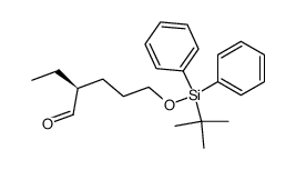 (S)-5-(tert-Butyl-diphenyl-silanyloxy)-2-ethyl-pentanal结构式