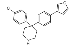 4-(4-chlorophenyl)-4-[4-(furan-3-yl)phenyl]piperidine结构式