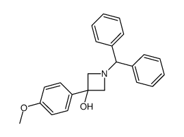 1-benzhydryl-3-(4-methoxyphenyl)azetidin-3-ol结构式