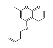 4-but-3-enylsulfanyl-6-methyl-3-prop-2-enylpyran-2-one Structure