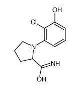 1-(2-氯-3-羟基苯基)-2-吡咯烷羧酰胺结构式