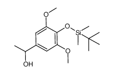 1-(4-((tert-butyldimethylsilyl)oxy)-3,5-dimethoxyphenyl)ethan-1-ol结构式