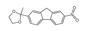 7-acetyl-2-nitrofluorene 1,2-dioxoethyl ketal Structure