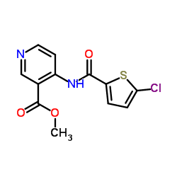 Methyl 4-{[(5-chloro-2-thienyl)carbonyl]amino}nicotinate结构式