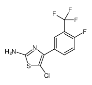 2-Thiazolamine, 5-chloro-4-[4-fluoro-3-(trifluoromethyl)phenyl] Structure