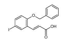 2-Propenoic acid, 3-[5-iodo-2-(phenylmethoxy)phenyl] Structure