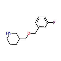 3-{[(3-Fluorobenzyl)oxy]methyl}piperidine Structure