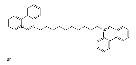 5-(10-phenanthridin-5-ium-5-yldecyl)phenanthridin-5-ium,dibromide结构式