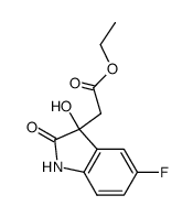 (5-Fluoro-3-hydroxy-2-oxo-2,3-dihydro-1H-indol-3-yl)acetic Acid Ethyl Ester结构式