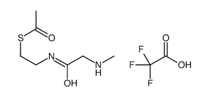 S-[2-[[2-(methylamino)acetyl]amino]ethyl] ethanethioate,2,2,2-trifluoroacetic acid Structure