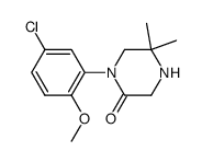 1-(5-chloro-2-methoxyphenyl)-5,5-dimethylpiperazin-2-one结构式