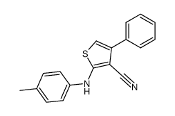 4-Phenyl-2-p-tolylamino-thiophene-3-carbonitrile结构式