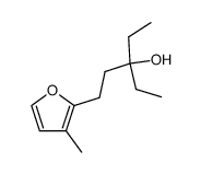 3-Ethyl-1-(3-methyl-2-furyl)-3-pentanol结构式