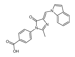 4-[(4E)-4-(indol-1-ylmethylidene)-2-methyl-5-oxo-imidazol-1-yl]benzoic acid Structure